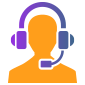 icon of person with headphones on